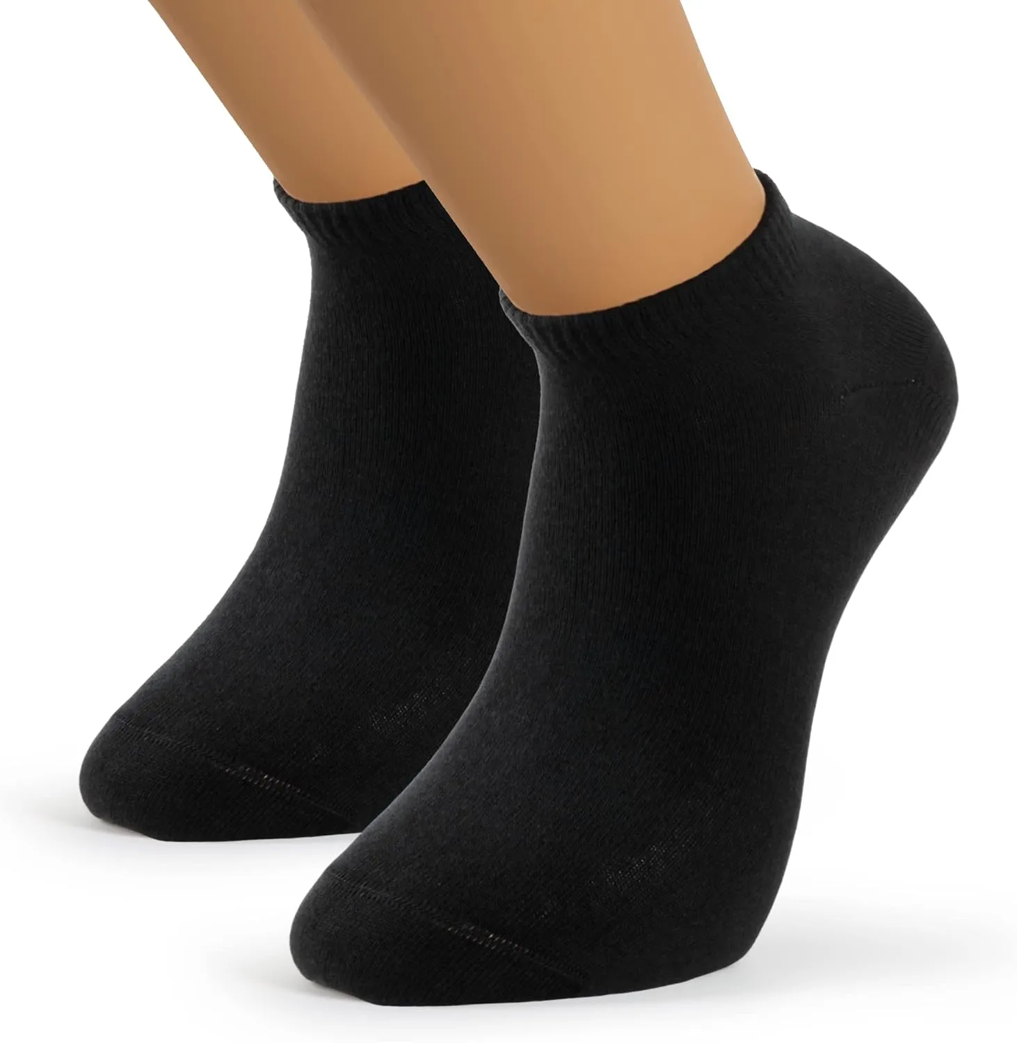 12 Pairs Seamless Socks Ankle Low-Cut for Men, Women With Mesh Laundry Bag