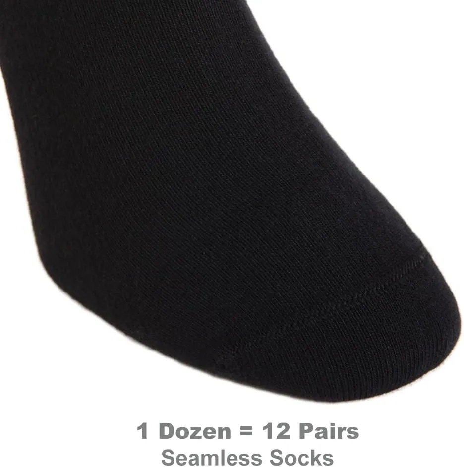 12 Pairs Seamless Socks Ankle Low-Cut for Men, Women With Mesh Laundry Bag