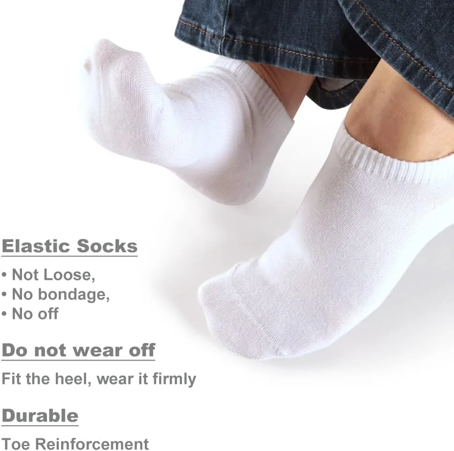 12 Pairs Seamless Socks Ankle Low-Cut for Men, Women With Mesh Laundry Bag