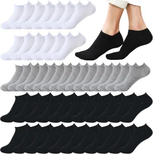 20 Pairs Low Cut Ankle Socks for Women No Show Casual Breathable Athletic Socks Bulk for Sport