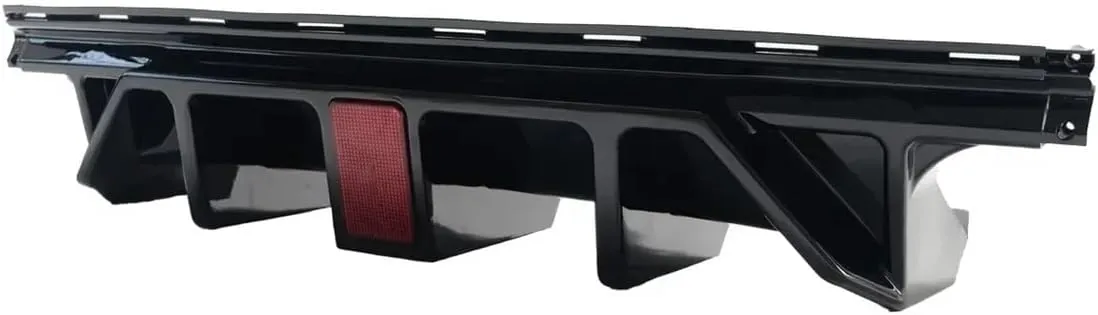 3PCS Rear Bumper Diffuser With Light Compatible For Jeep Grand Cherokee SRT Model Modified 2014-2022/Trackhawk 2018-2022 Anti-Scratch Guard Body Kit Repair(Carbon Fiber Style)