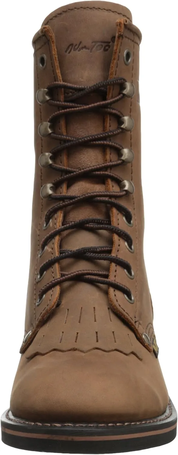 Ad Tec 8" Mid Calf Work Boots For Women Durable Full Grain Tumbled Leather & Oil Resistant Outsole Tall Packer Botas