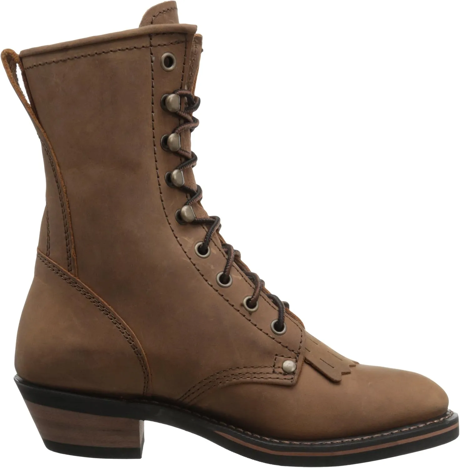 Ad Tec 8" Mid Calf Work Boots For Women Durable Full Grain Tumbled Leather & Oil Resistant Outsole Tall Packer Botas