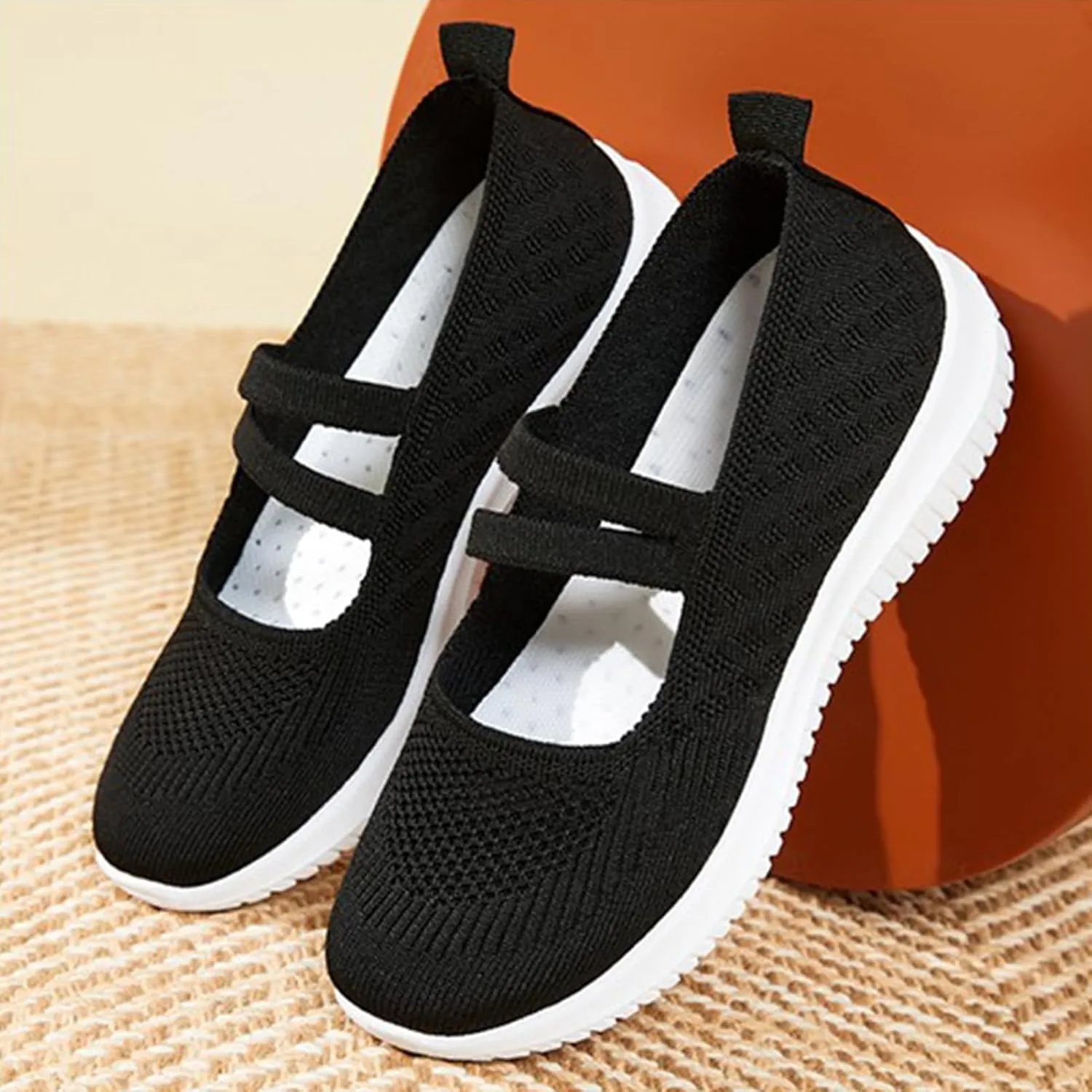Alexis Leroy Women's Mesh Casual Walking Shoes Comfy Knit Sneakers
