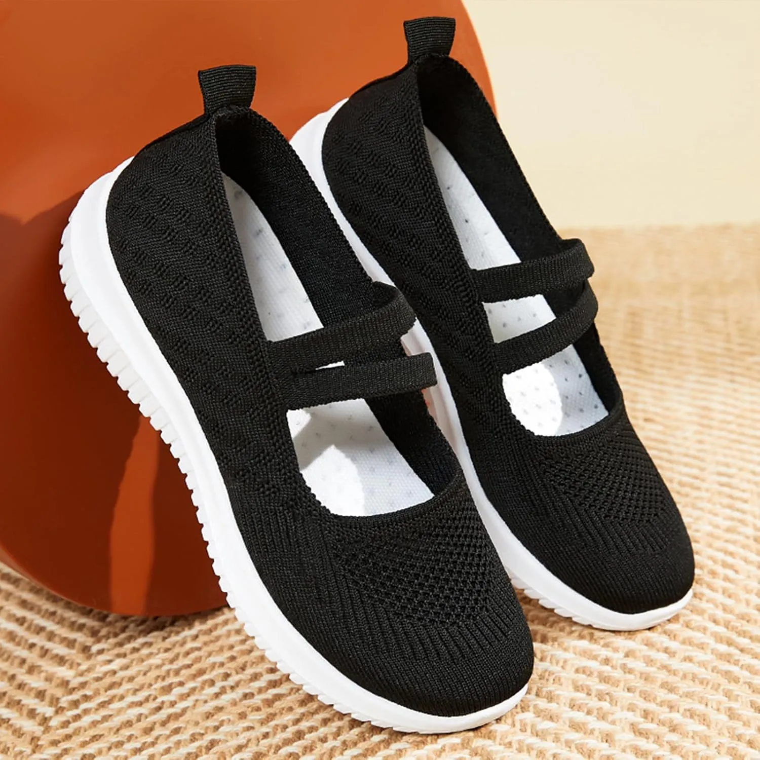 Alexis Leroy Women's Mesh Casual Walking Shoes Comfy Knit Sneakers