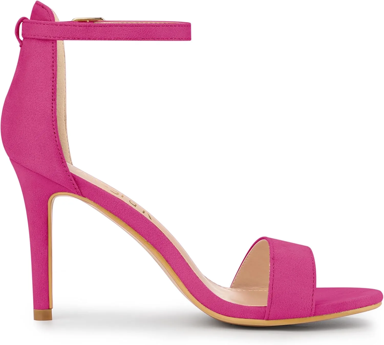 Allegra K Women's Suede Ankle Strap High Stiletto Heel Sandals