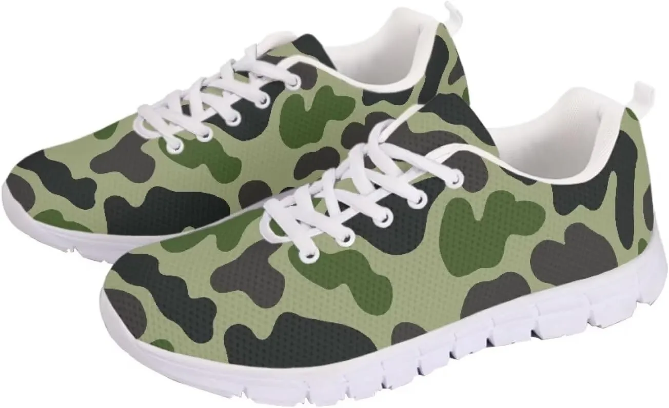 AmzPrint Women Men Athletic Sports Sneakers White Sole Running Shoes for Men Training Walking Casual Shoes Size 5.5-13.5 Us