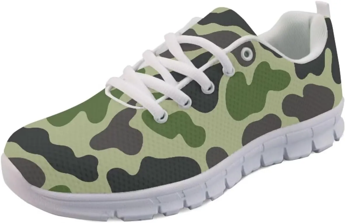AmzPrint Women Men Athletic Sports Sneakers White Sole Running Shoes for Men Training Walking Casual Shoes Size 5.5-13.5 Us