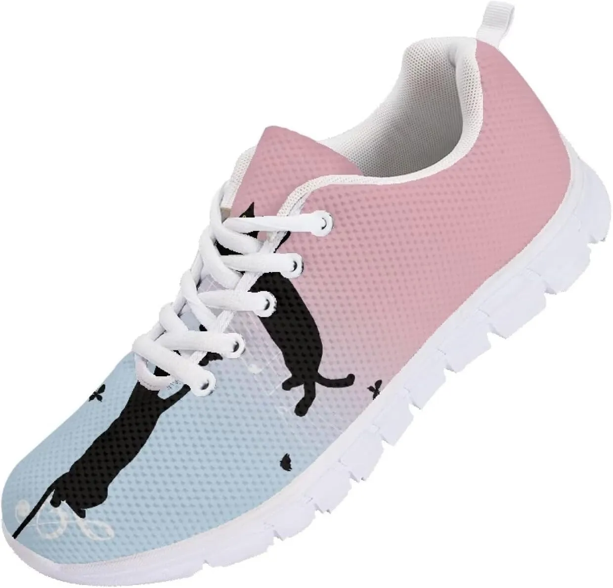 AmzPrint Women Men Athletic Sports Sneakers White Sole Running Shoes for Men Training Walking Casual Shoes Size 5.5-13.5 Us