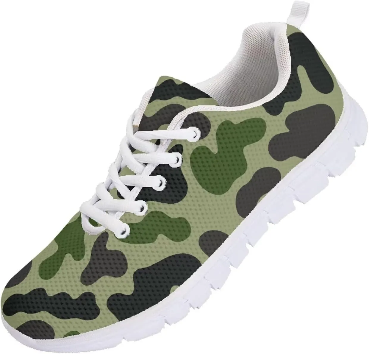 AmzPrint Women Men Athletic Sports Sneakers White Sole Running Shoes for Men Training Walking Casual Shoes Size 5.5-13.5 Us