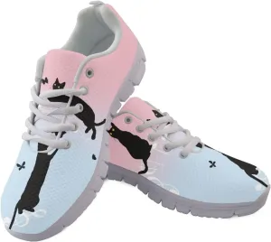 AmzPrint Women Men Athletic Sports Sneakers White Sole Running Shoes for Men Training Walking Casual Shoes Size 5.5-13.5 Us