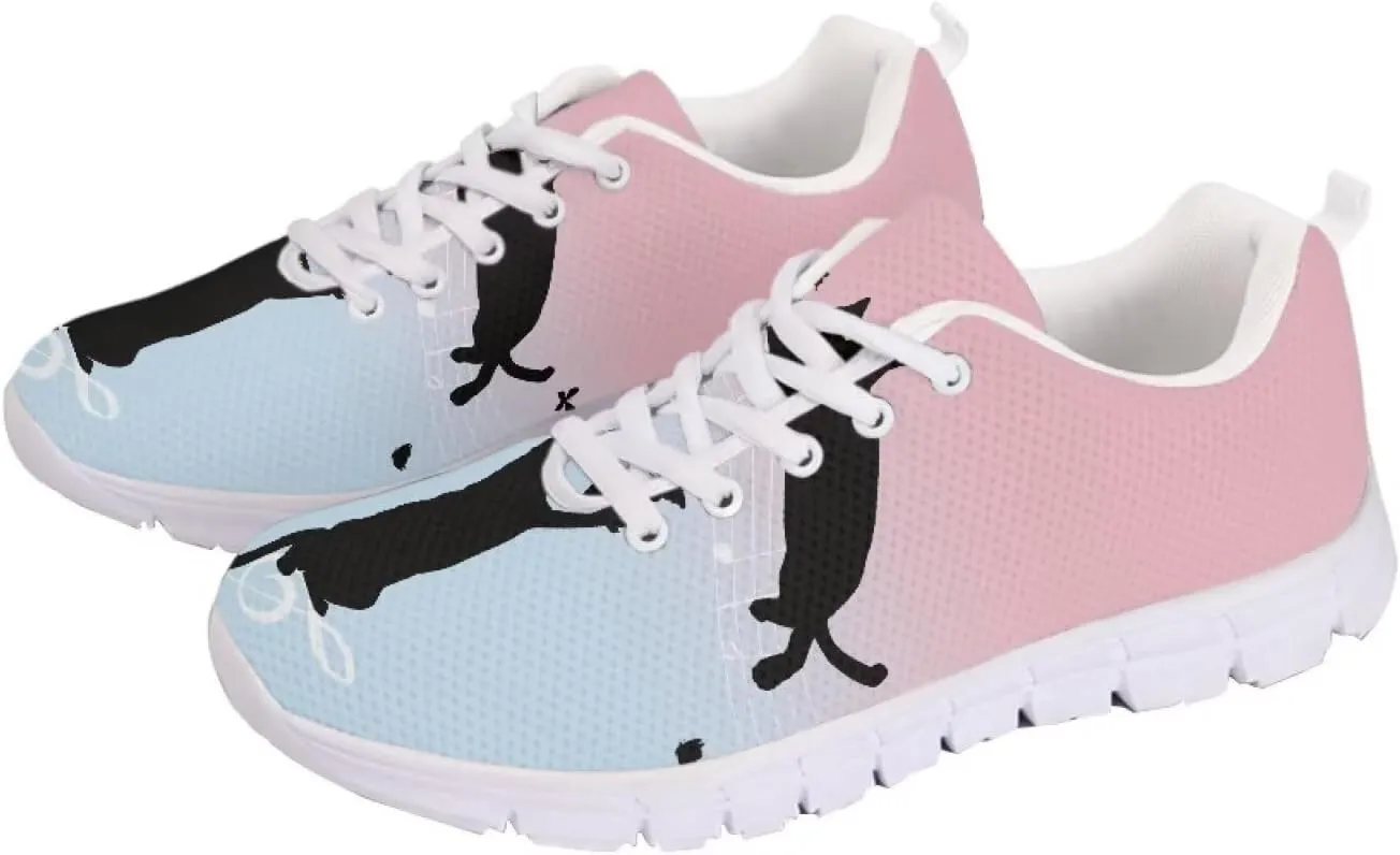 AmzPrint Women Men Athletic Sports Sneakers White Sole Running Shoes for Men Training Walking Casual Shoes Size 5.5-13.5 Us