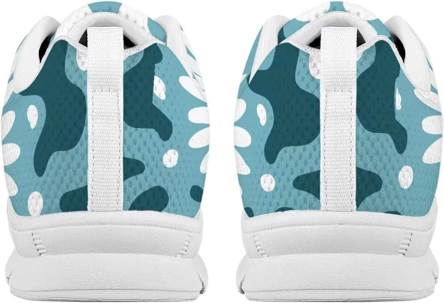 AmzPrint Women Men Fashion Sneakers White Sole Mesh Shoes for Women Comfy Workout Road Running Walking Shoes Size 5.5-13.5