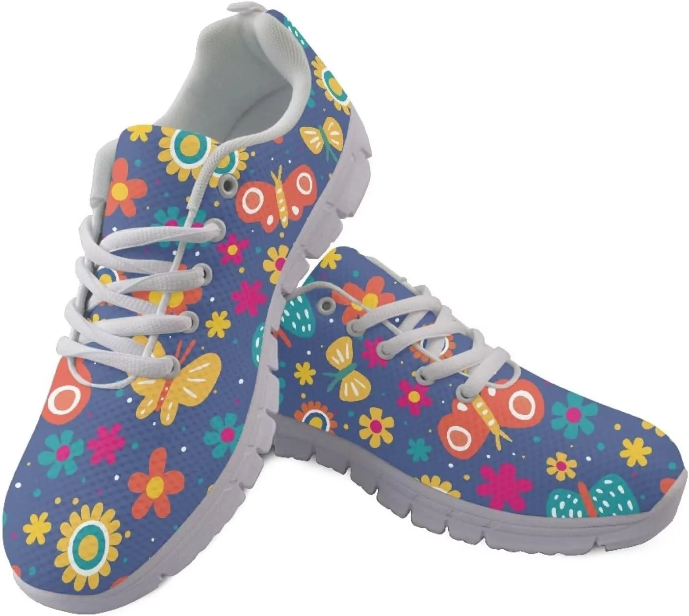 AmzPrint Women Men Walking Shoes Animal Print White Sole Shoes for Women Jogging Tennis Footwear Sneakers Size 5.5-13.5 Us