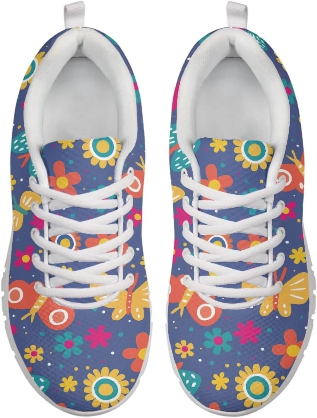 AmzPrint Women Men Walking Shoes Animal Print White Sole Shoes for Women Jogging Tennis Footwear Sneakers Size 5.5-13.5 Us