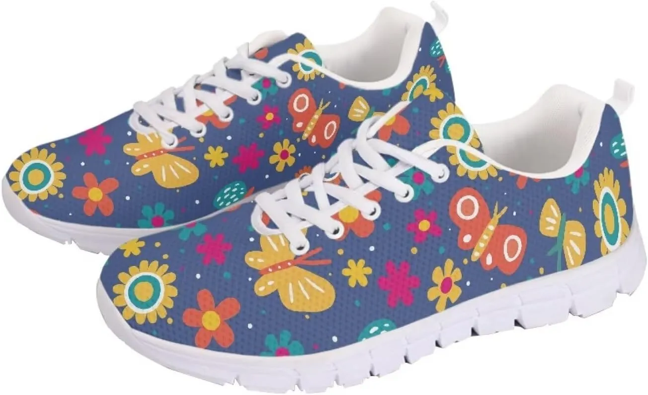 AmzPrint Women Men Walking Shoes Animal Print White Sole Shoes for Women Jogging Tennis Footwear Sneakers Size 5.5-13.5 Us