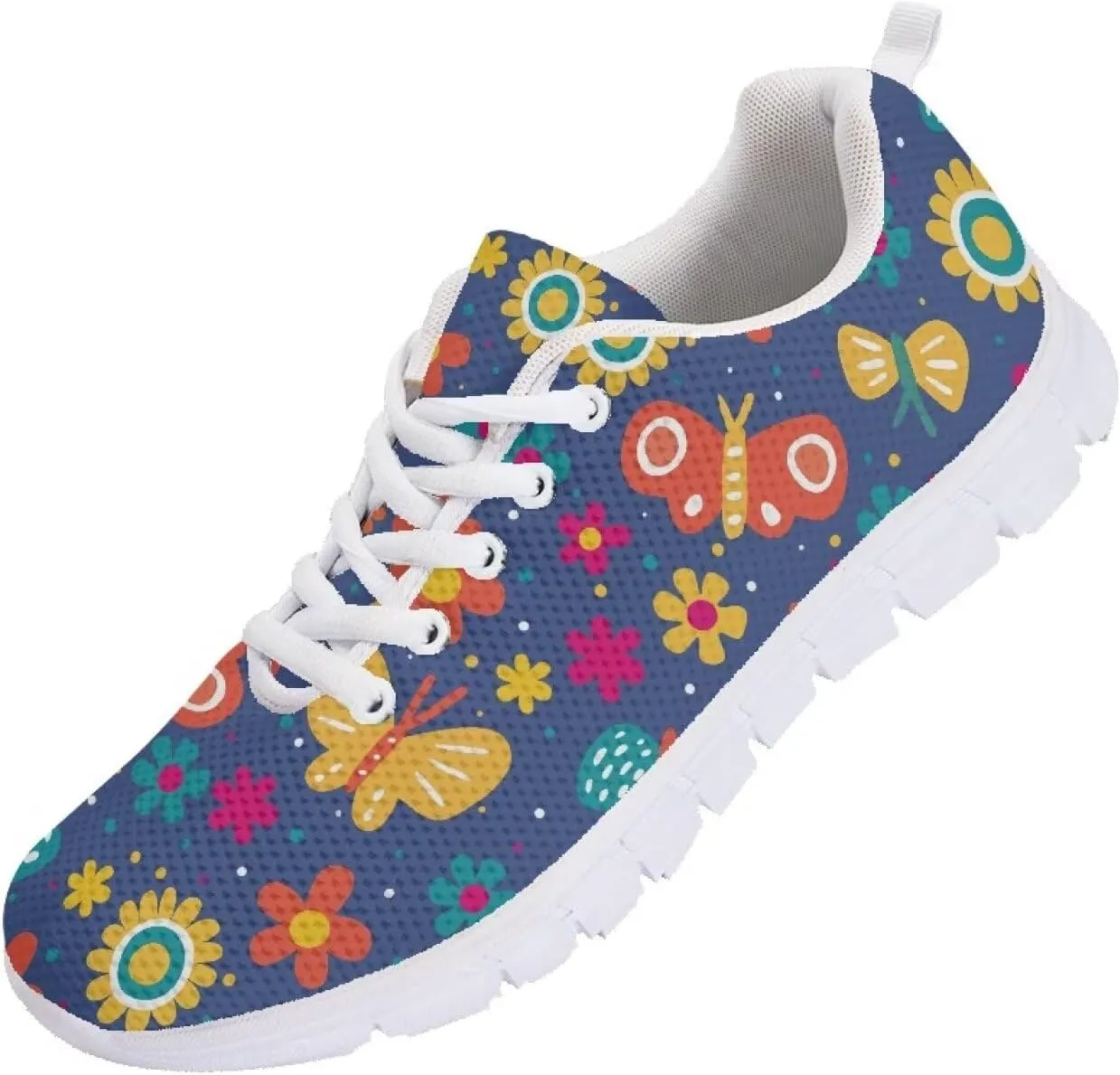 AmzPrint Women Men Walking Shoes Animal Print White Sole Shoes for Women Jogging Tennis Footwear Sneakers Size 5.5-13.5 Us