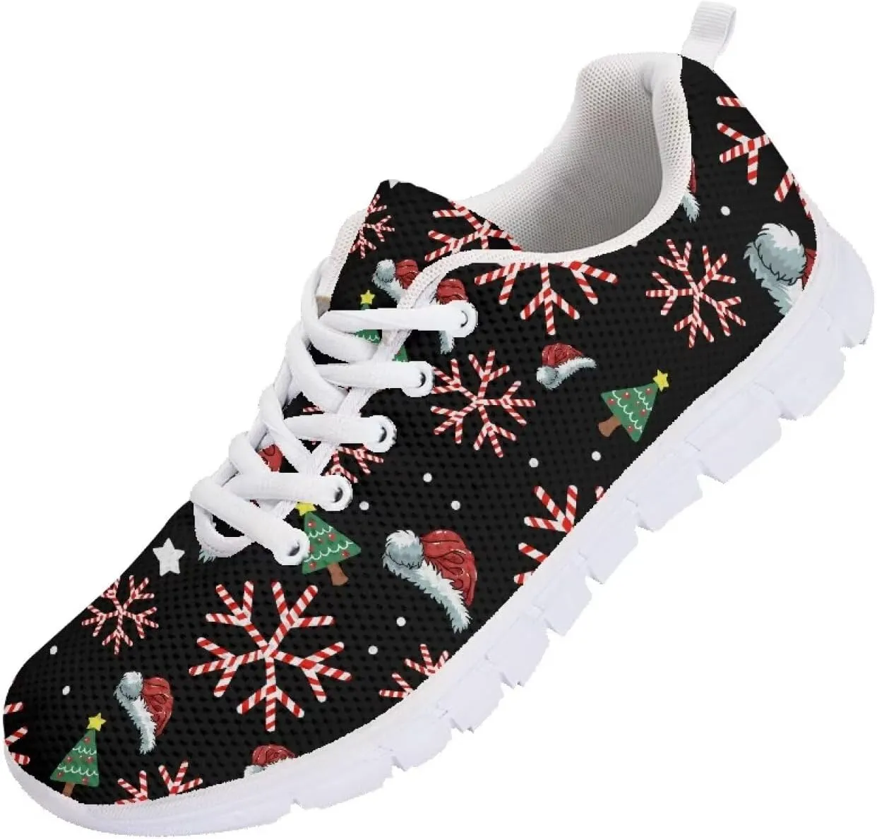 AmzPrint Women Men Workout Athletic Trainer Hiking Camping Walking Sneaker White Sole Shoes for Men Women Shoes Size 5.5-13.5