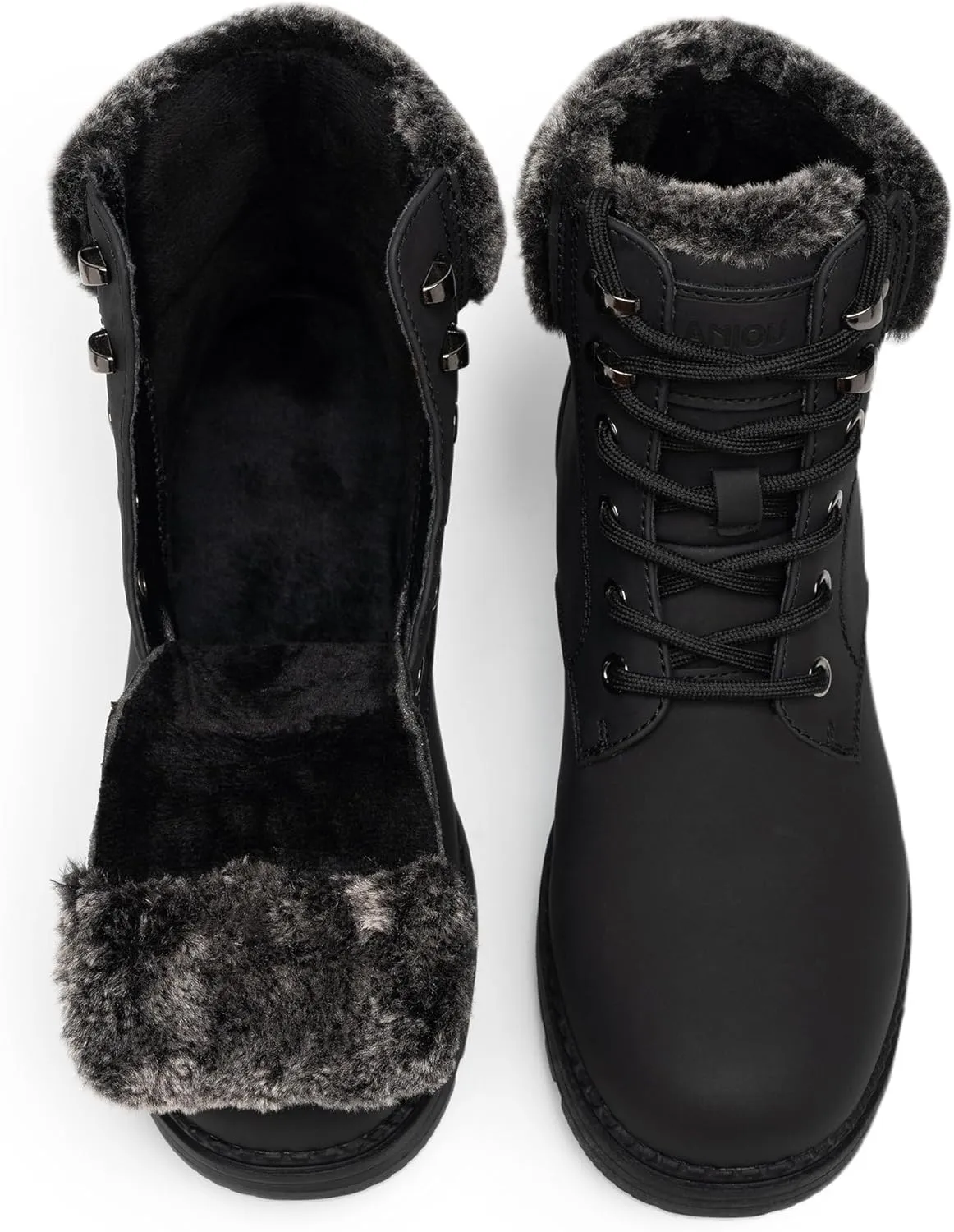 ANJOUFEMME Winter Snow Boots for Women Waterproof, womens Warm work Hiking Boots