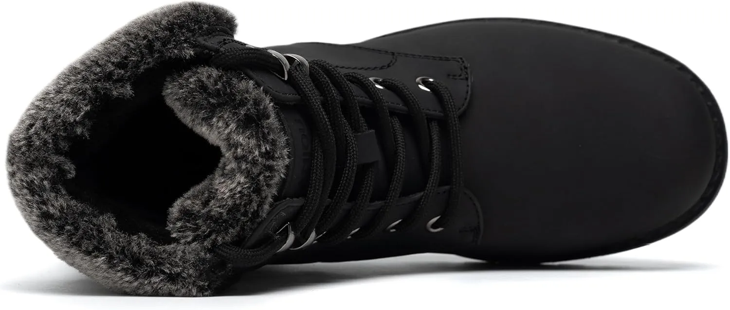 ANJOUFEMME Winter Snow Boots for Women Waterproof, womens Warm work Hiking Boots