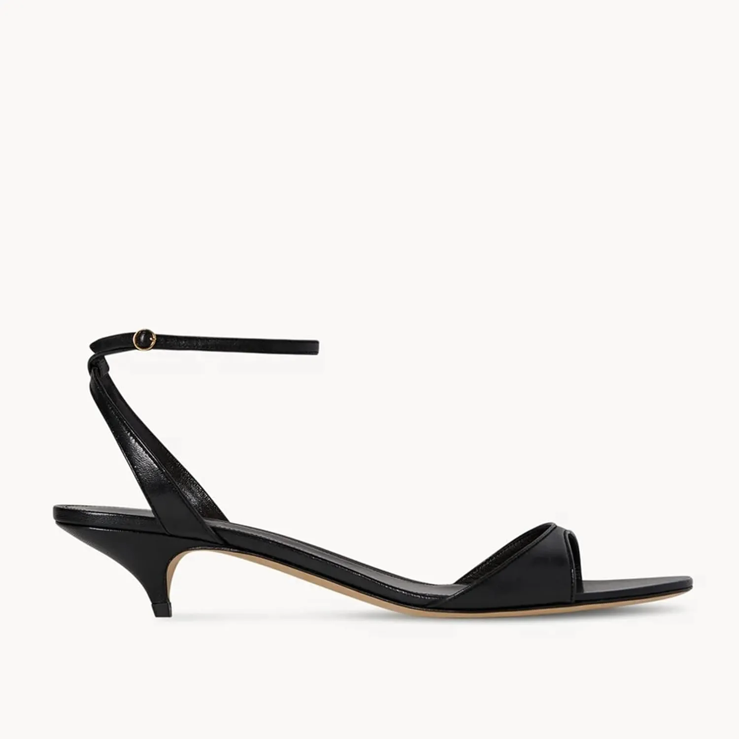 Arqa Adjustable Ankle Strap Kitten Sandals Almond Open Toe Slip On Backless Summer Low Heel Pumps Fashionable Dress Classic Wedding Simple Shoes