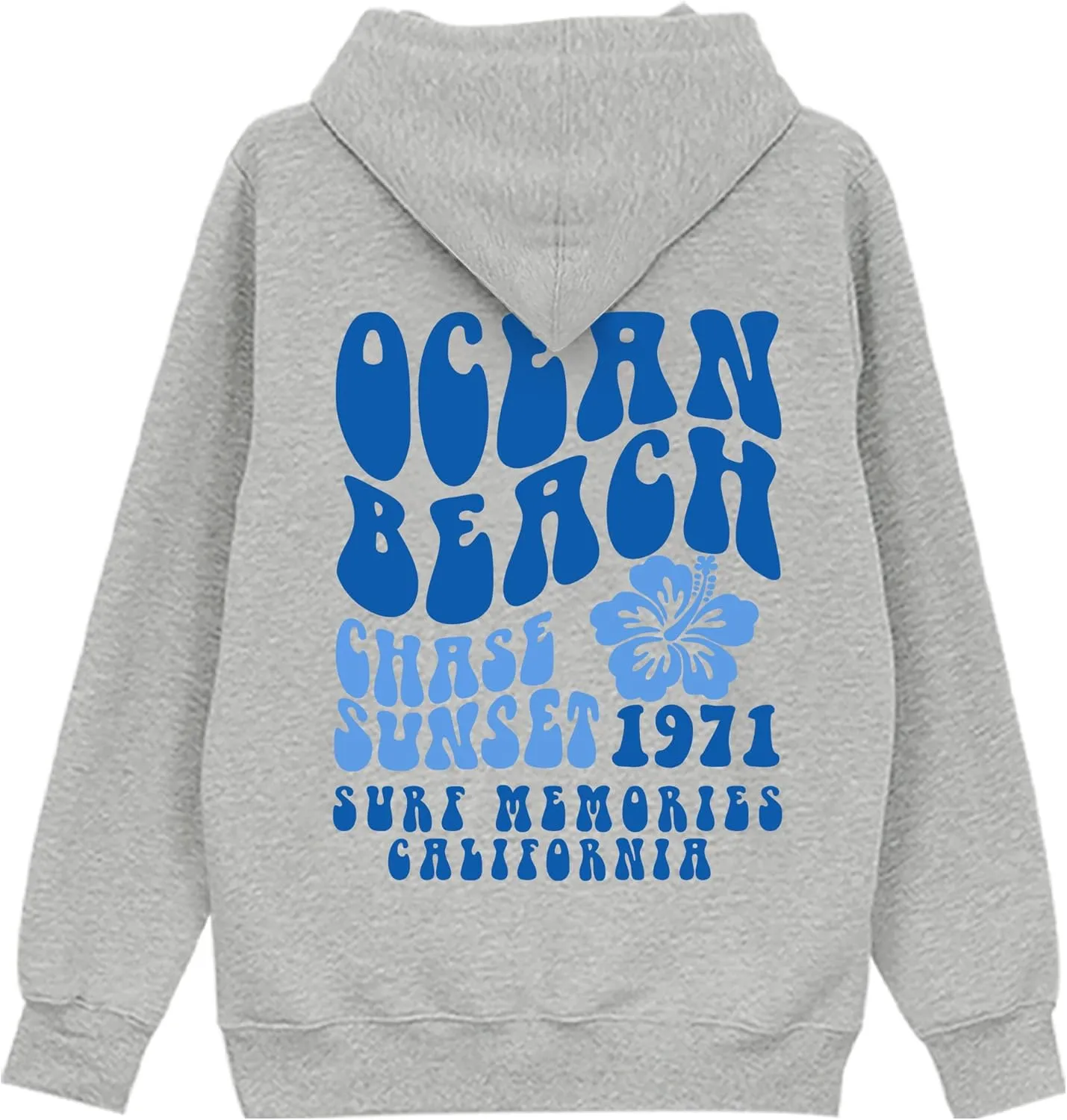 AuTum Ocean Beach Chase Sunset Hoodie - Siesta Beach Hoodie, Ocean Beach Hoodie Aesthetic, Words On Back Hoodie Sport Grey S