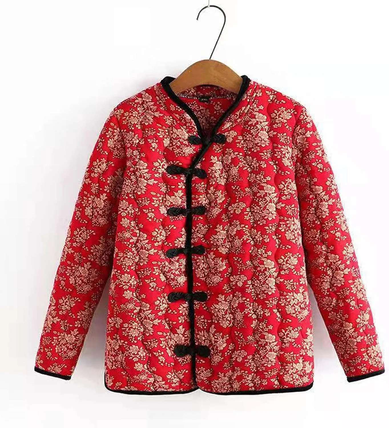 Autumn and Winter Women's Cotton Clothes Retro Chinese Northeast Big Flower Cotton Clothes Mom's Clothing