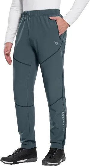 baleaf Men's Winter Cycling Running Pant Water Resistant Fleece Mountain Bike Pants Cold Weather Gear Windproof