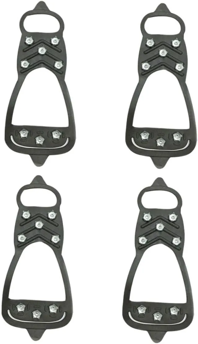 BESTYASH Anti-Slip Eight-Tooth Crampons Ice Climbing Shoes Cover Anti-Skid Crampons Snowfield Cleat for Shoes Ice