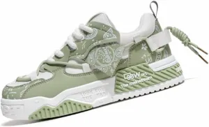 Big Size Colour Block Skateboard Shoes for Men - Comfy Low-Top Sneakers, Breathable Non-Slip Sneakers