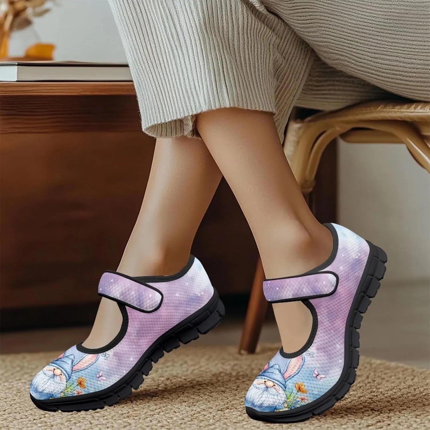 Binienty Mary Jane Shoes Women Wide Width Dress Flats Round Toe Non Slip Low Cut Casual Travel Shoes