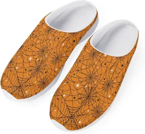 Boatee Women's Thick Bottom Slippers Blue Hibiscus Garden Clogs Sandals Bathroom Beach Sandals