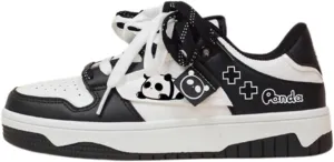 Bobo's House Womens Shoes Kawaii Bam Bam The Panda Fashion Sneakers Walking Shoes Women Kawaii Accessories White Shoe