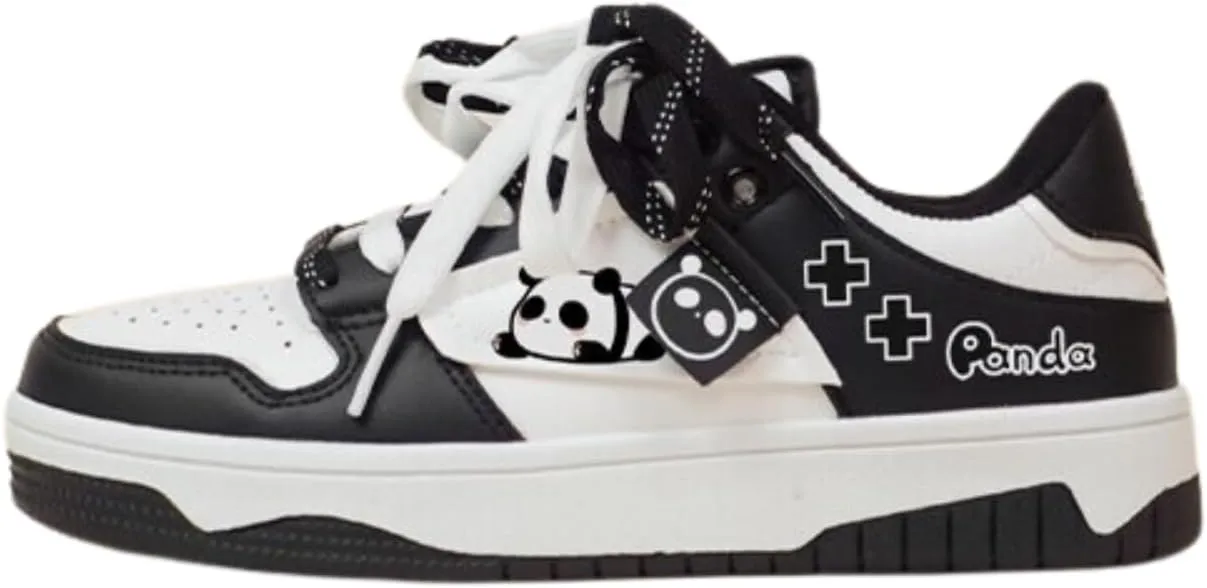 Bobo's House Womens Shoes Kawaii Bam Bam The Panda Fashion Sneakers Walking Shoes Women Kawaii Accessories White Shoe