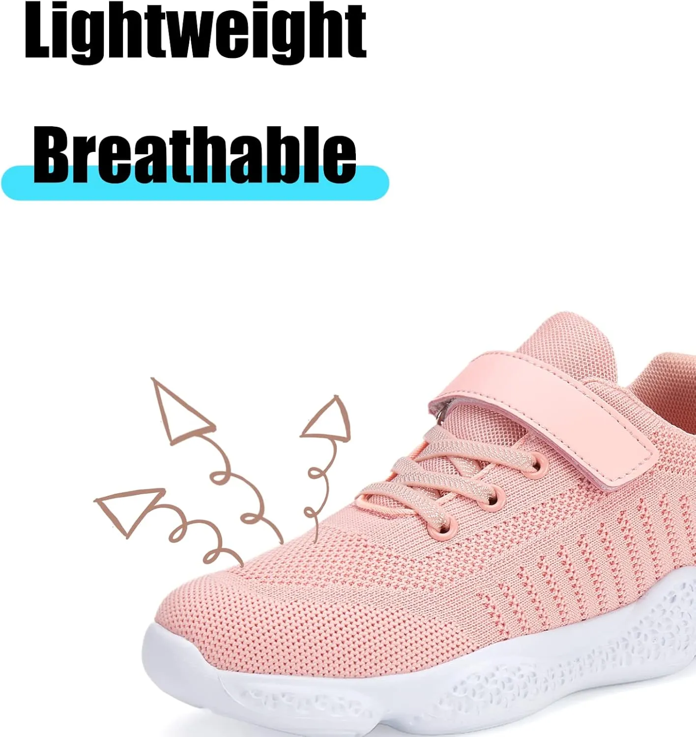 Boys Girls Sneakers Knitted Mesh Sports Shoes Breathable Lightweight Running Shoes for Kids Fashion Athletic Casual Shoes (Little/Big)