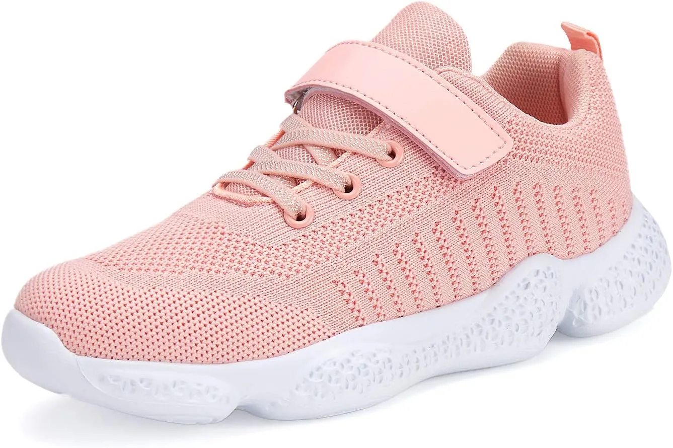 Boys Girls Sneakers Knitted Mesh Sports Shoes Breathable Lightweight Running Shoes for Kids Fashion Athletic Casual Shoes (Little/Big)