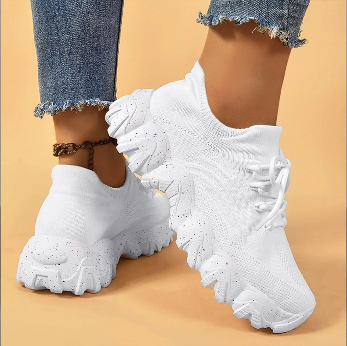 Breathable Mesh Y2K Chunky Platform Sneakers Height Increasing Comfort Support for Walking Running Travel Everyday Casual Wear Lightweight Stylish Design