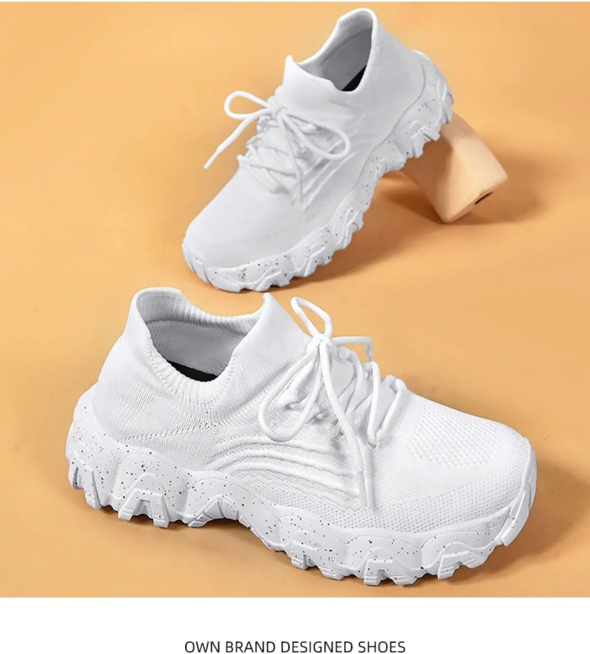 Breathable Mesh Y2K Chunky Platform Sneakers Height Increasing Comfort Support for Walking Running Travel Everyday Casual Wear Lightweight Stylish Design