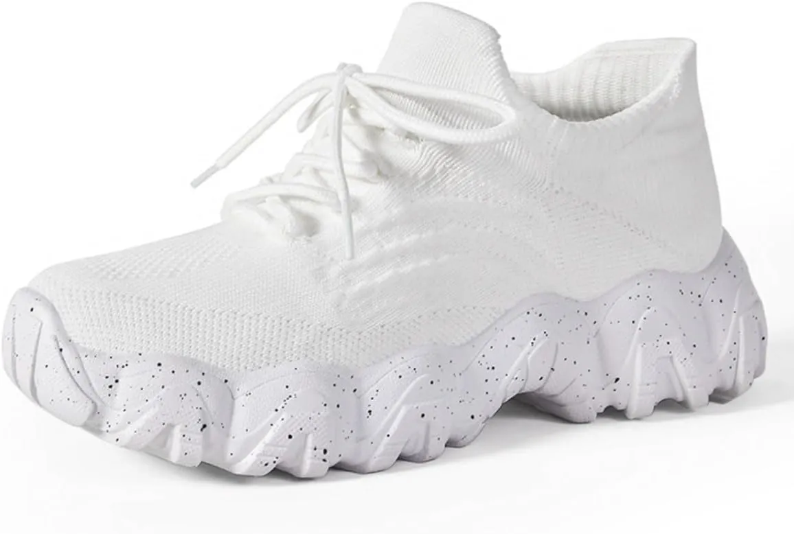 Breathable Mesh Y2K Chunky Platform Sneakers Height Increasing Comfort Support for Walking Running Travel Everyday Casual Wear Lightweight Stylish Design