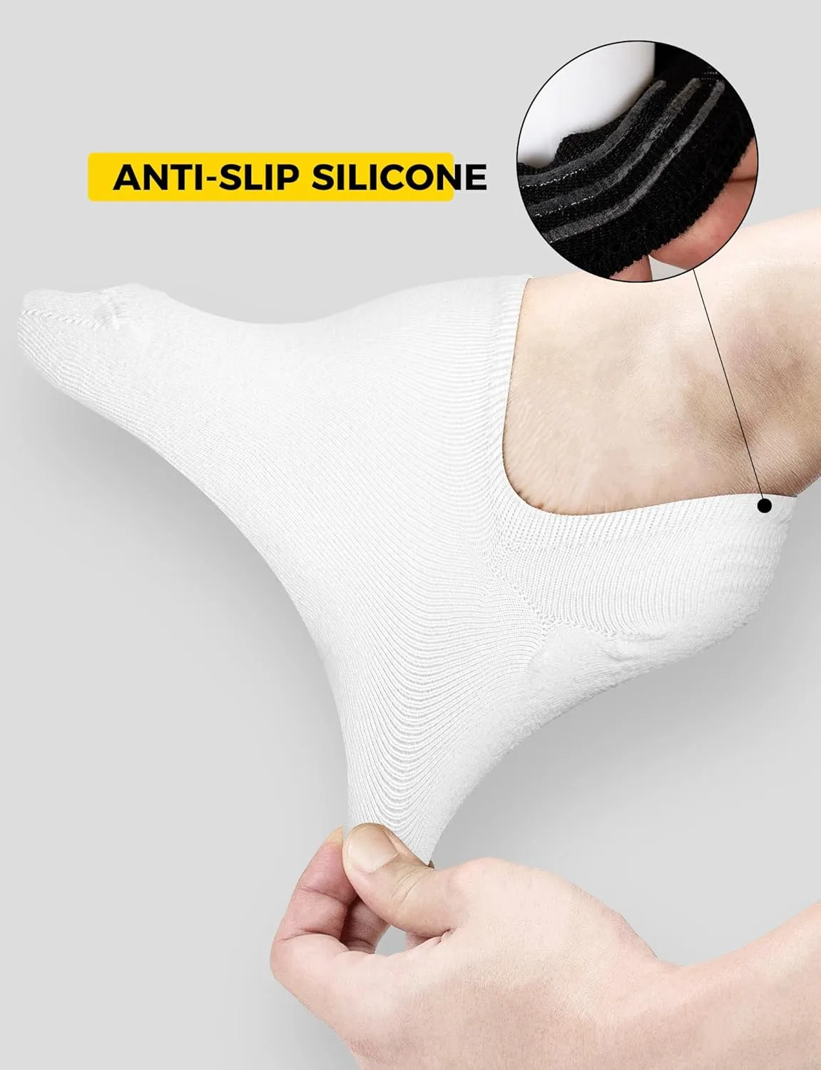 Buauty No Show Socks Womens Men Ankle Socks Short Low Cut Invisible Liner Non Slip Casual Athletic Boat Socks 6 Pairs