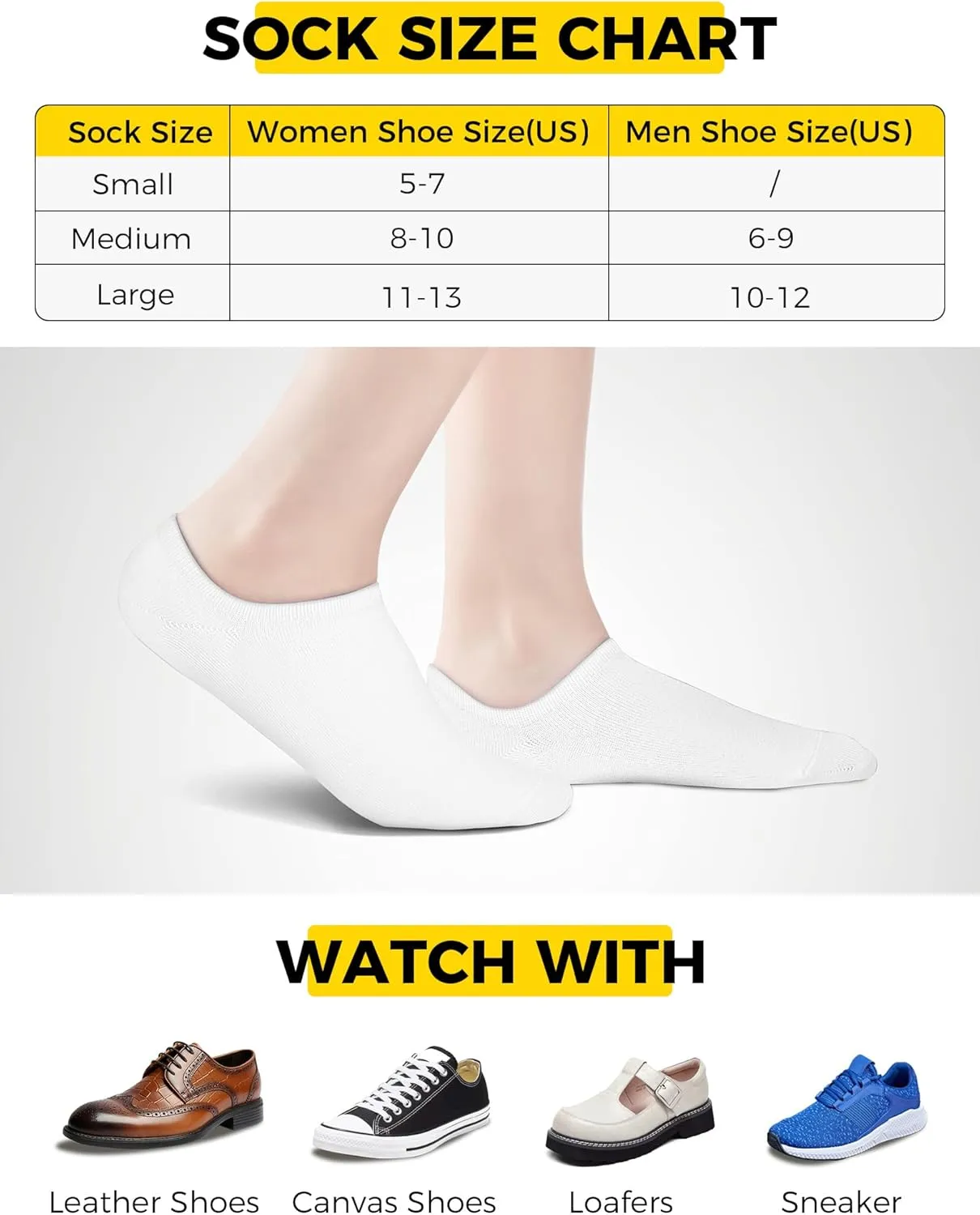 Buauty No Show Socks Womens Men Ankle Socks Short Low Cut Invisible Liner Non Slip Casual Athletic Boat Socks 6 Pairs