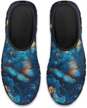 Butterfly Pattern Casual Shoes for Women Slip on Running Sneakers, Lightweight Loafers Sport Shoes