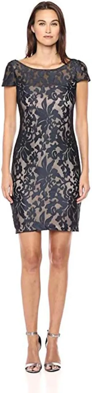 Calvin Klein Women's Cap Sleeve Sequin Sheath Dress