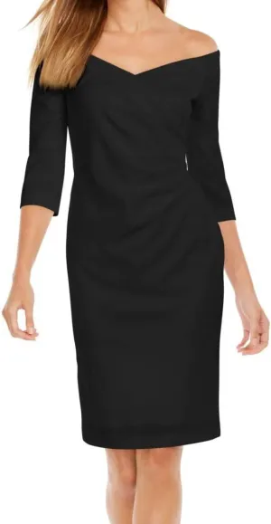Calvin Klein Women's Three Quarter Sweetheart Off-The-Shoulder Cocktail Dress