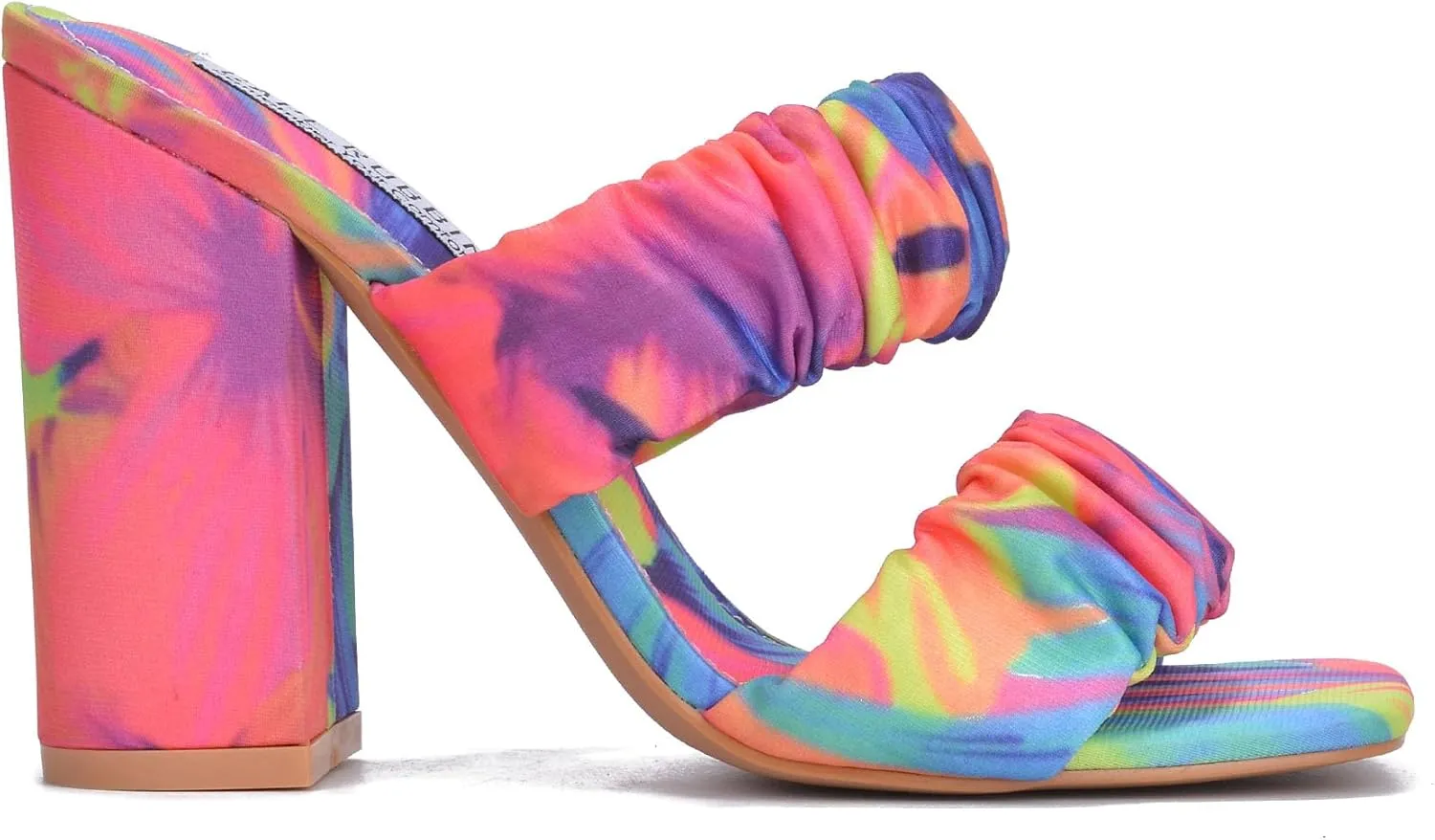 Cape Robbin Women's Chunky High Heels - Strappy Square Open Toe Sandals (RIE Del)
