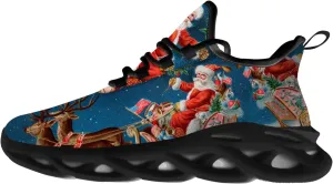 Ciadoon Christmas Shoes for Women Men Road Running Walking Tennis Breathable Lightweight Sneakers Santa Shoes Gifts for Men Women
