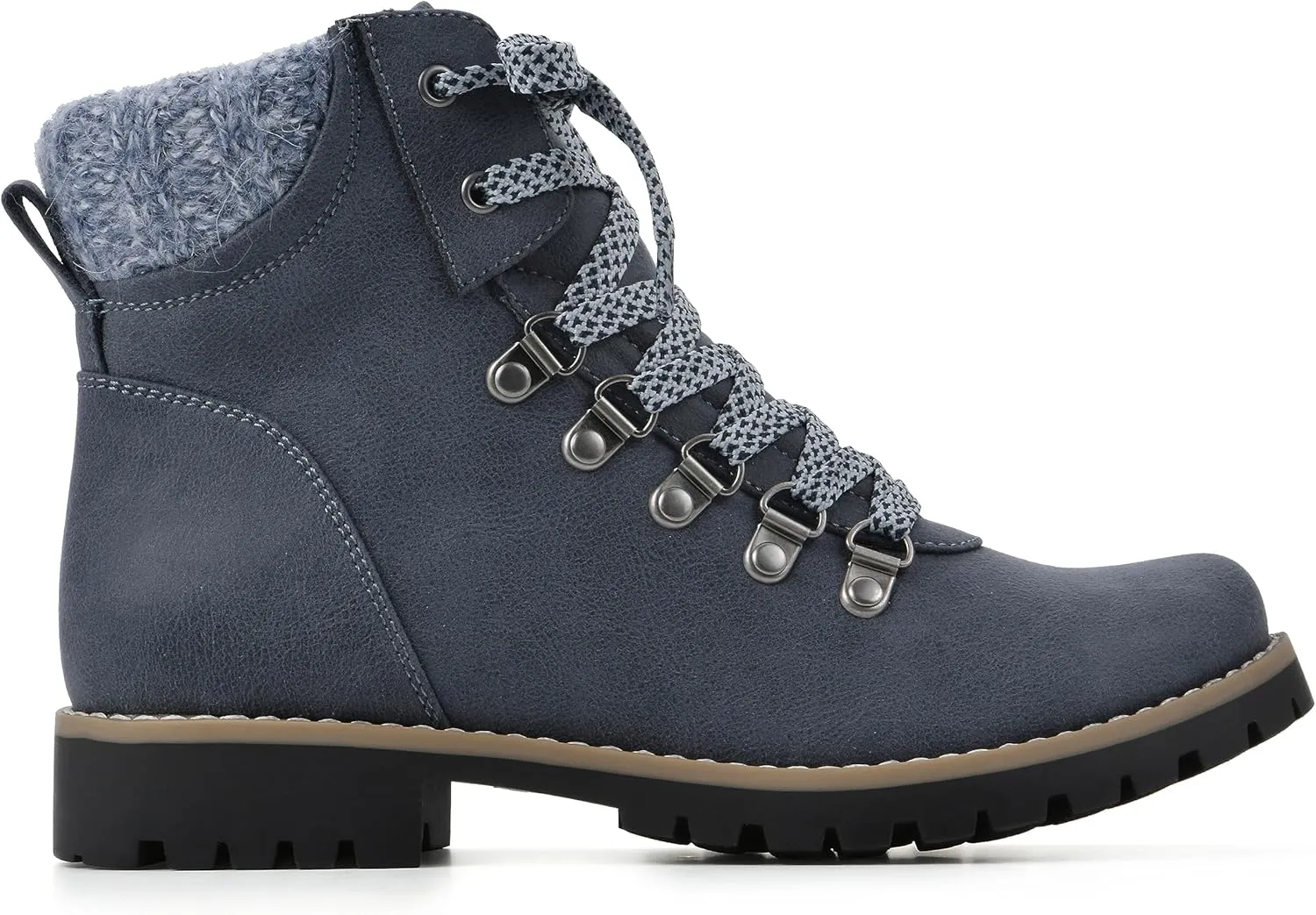 CLIFFS BY WHITE MOUNTAIN Women's Shoes Primed Lugged Lace-Up Ankle Bootie