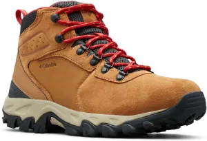 Columbia Men's Newton Ridge Plus II Suede Waterproof, 2024 Elk/Mountain Red, 11.5