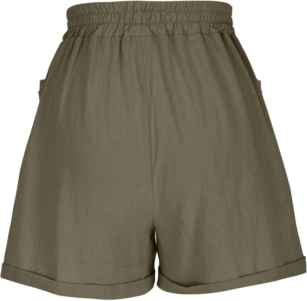 Cotton Linen Womens Shorts Baggy Comfy Beach Vacation Clothes Lightweight Workout Shorts Bottoms with Side Pockets