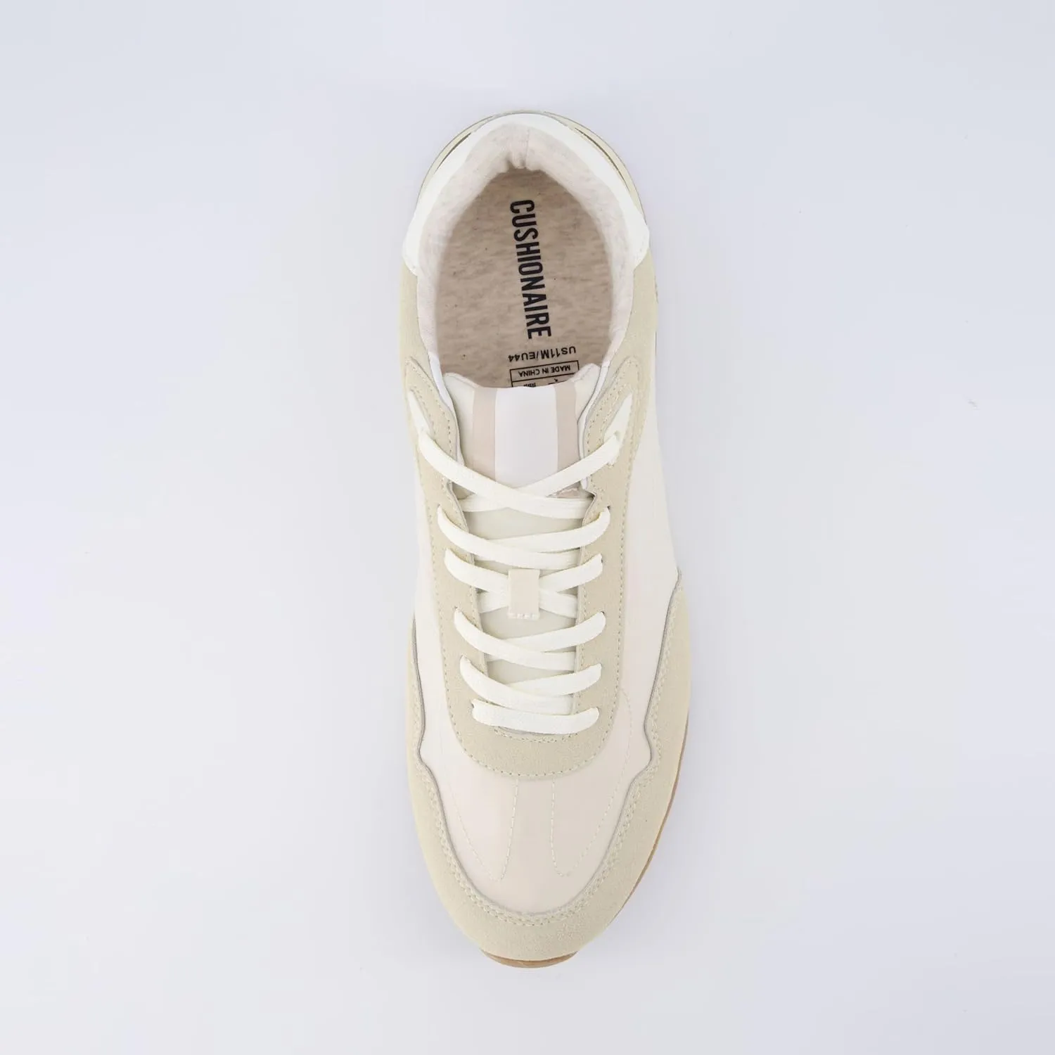 CUSHIONAIRE Men's Crest lace up Sneaker with  Comfort Foam